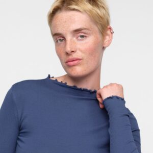 Core Rib Mock Neck Long Sleeve Tee