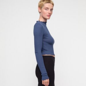 Core Rib Mock Neck Long Sleeve Tee