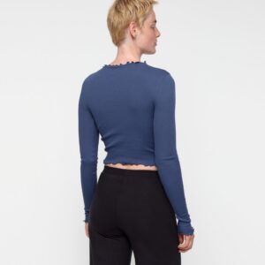 Core Rib Mock Neck Long Sleeve Tee